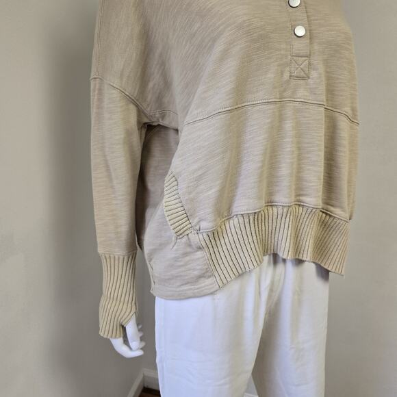 Lily Maes Small Hoodie Sweatshirt Henley Pocket Thumbholes Outdoors Collegiate - Picture 4 of 10